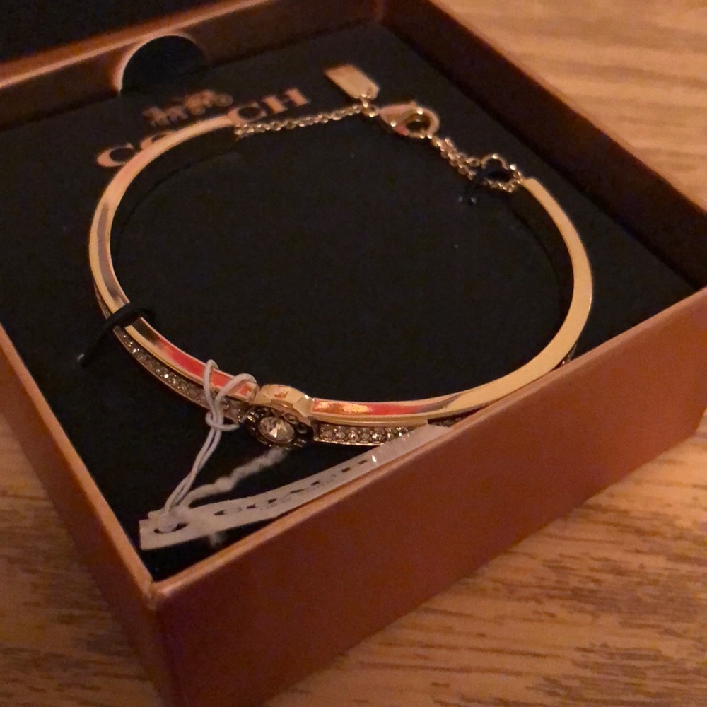 Coach Gold Rhinestone Bangle - Picture 2 of 4
